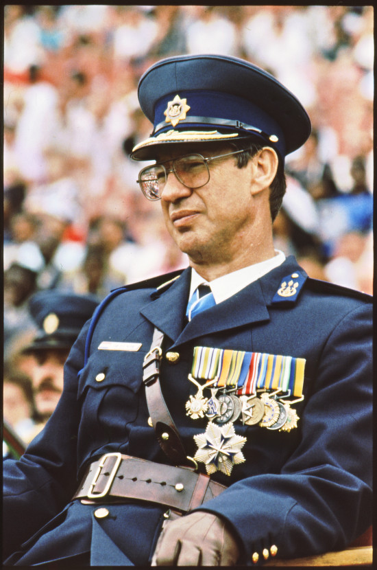 Former police commissioner General Johann van der Merwe. Archived as SAHA collection AL3283_C07_01_08