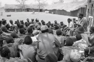  T.G. Silundika addressing cadres in Nampundwe Camp