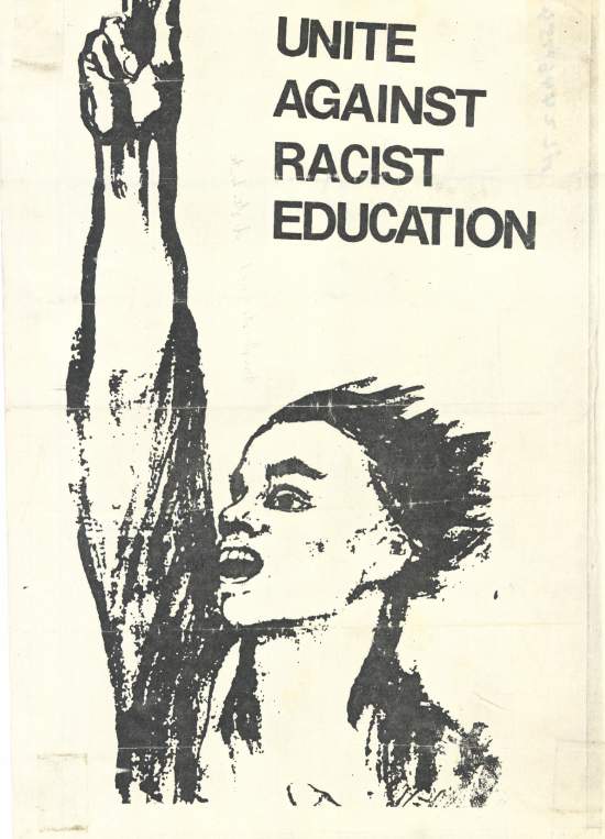 Unite against racist education, SAHA Poster Collection, AL2446_0754