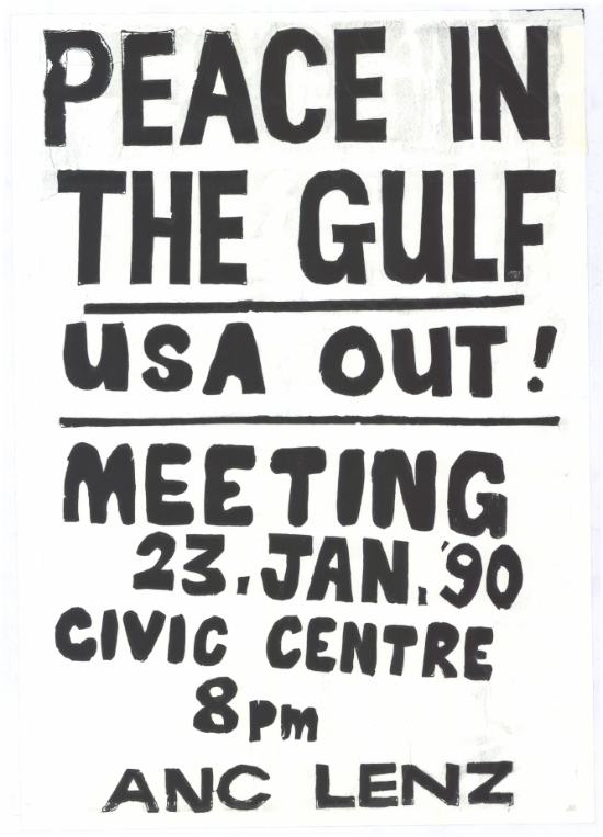 Peace in the Gulf, USA out, SAHA Poster Collection, AL2446_0819
