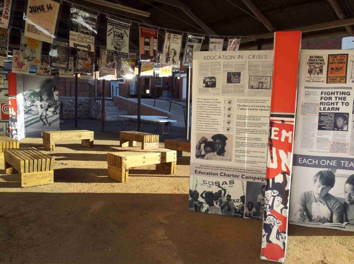 SAHA exhibition kit 'The future is ours: The role of youth in the struggle' on display at Constitution Hill, June 2012