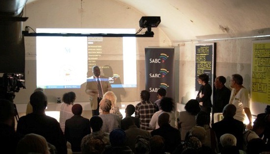 Phillip Molefe, SABC Group Executive: News and Current Affairs, spoke on behalf of the public broadcaster, which supported the development of the product, Constitution Hill, 9 December, 2010 
