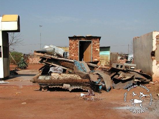 Eviction from shack - Thembalihle. SAHA APF Project.