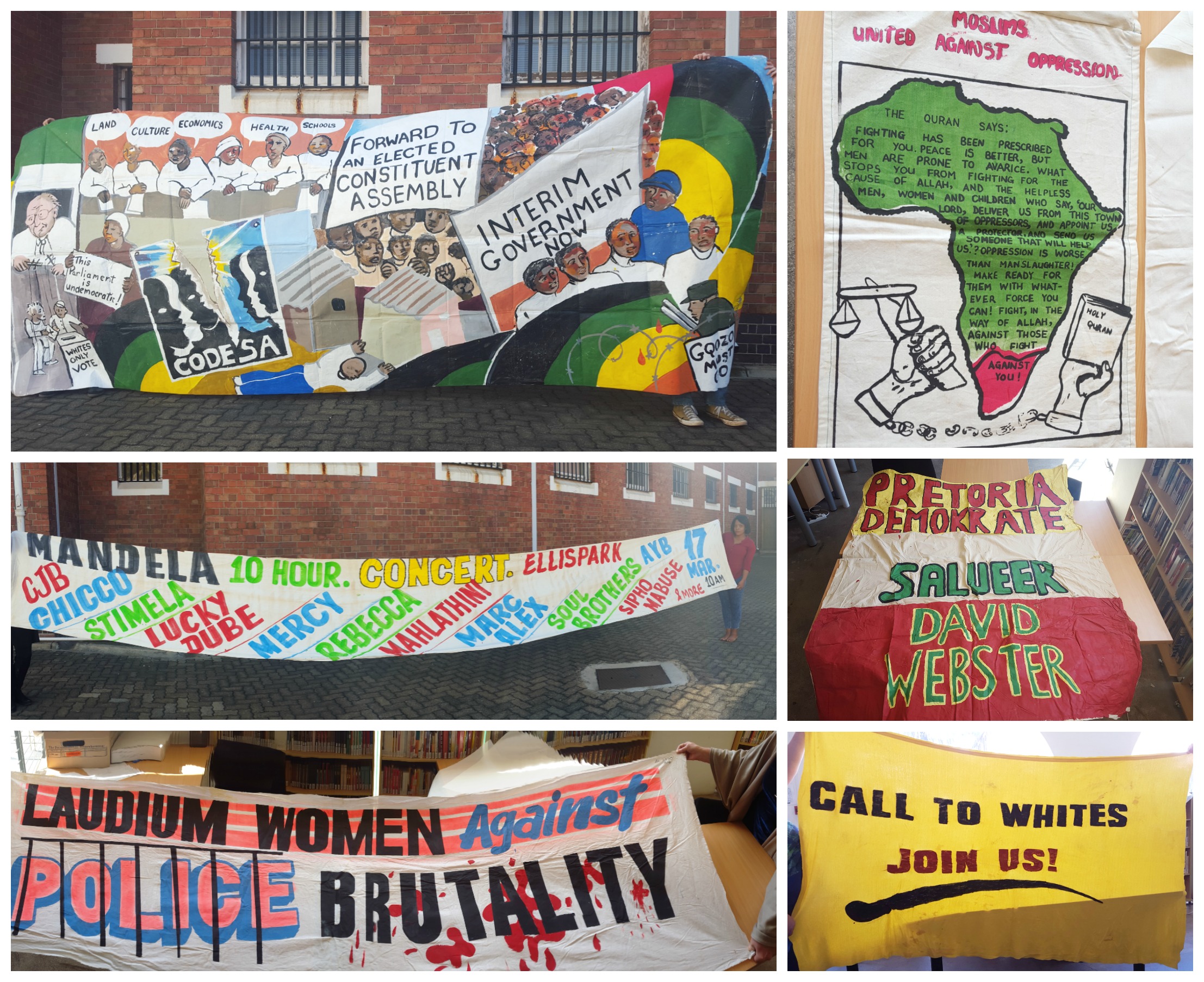 A selection of banners from the SAHA Ephemera collection