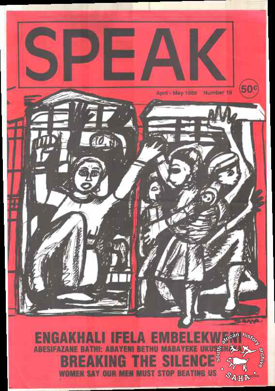Offset litho, issued by SPEAK, 1991. Archived as SAHA Collection AL2446_0033
