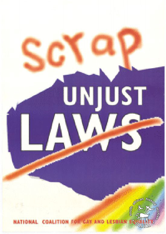 AL2446_2729 A LGBTI themed poster from the SAHA poster collection. 