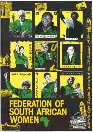 FEDERATION OF SOUTH AFRICAN WOMEN : Western Cape Region Launched on 29 August 1987  FEDERATION OF SOUTH AFRICAN WOMEN : Western Cape Region Launched on 29 August 1987